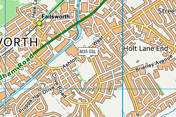 M35 0SL map - OS VectorMap District (Ordnance Survey)