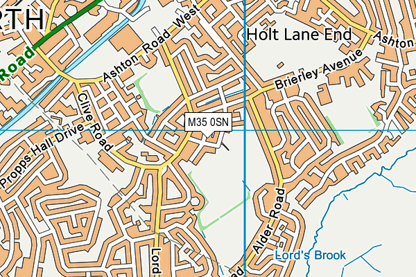 M35 0SN map - OS VectorMap District (Ordnance Survey)