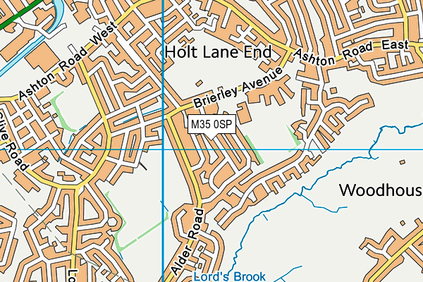 M35 0SP map - OS VectorMap District (Ordnance Survey)