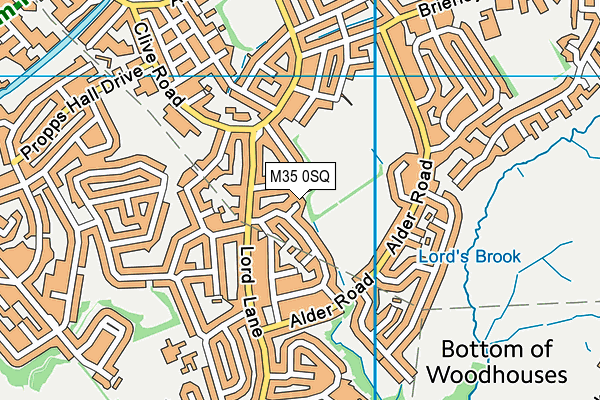 M35 0SQ map - OS VectorMap District (Ordnance Survey)