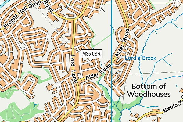 M35 0SR map - OS VectorMap District (Ordnance Survey)