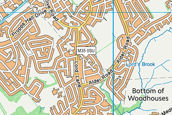 M35 0SU map - OS VectorMap District (Ordnance Survey)