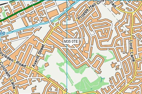 M35 0TE map - OS VectorMap District (Ordnance Survey)