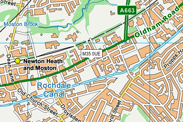 M35 0UE map - OS VectorMap District (Ordnance Survey)