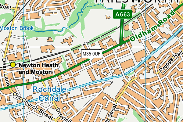 Greater Manchester Independent School map (M35 0UF) - OS VectorMap District (Ordnance Survey)
