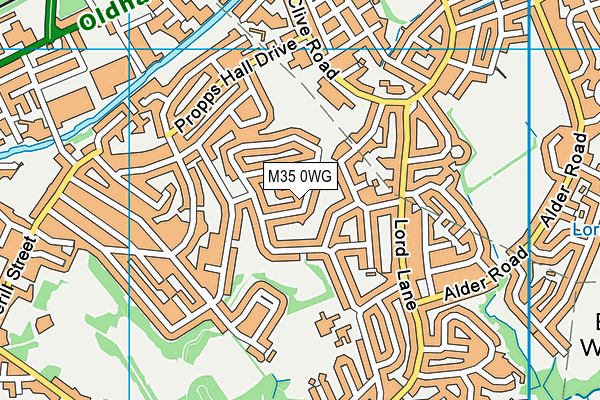 M35 0WG map - OS VectorMap District (Ordnance Survey)