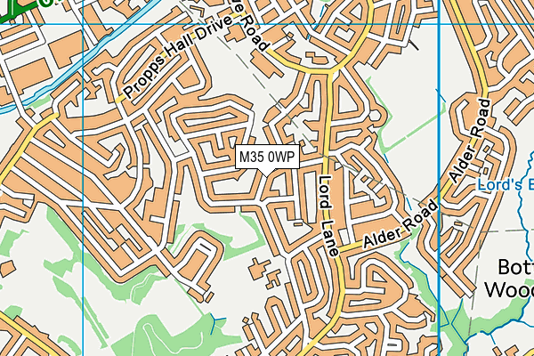 M35 0WP map - OS VectorMap District (Ordnance Survey)