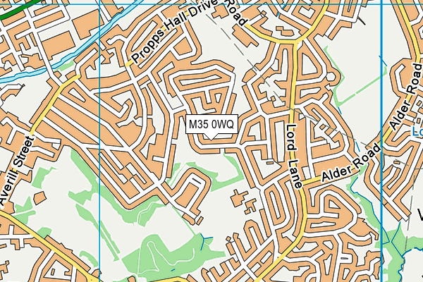 M35 0WQ map - OS VectorMap District (Ordnance Survey)