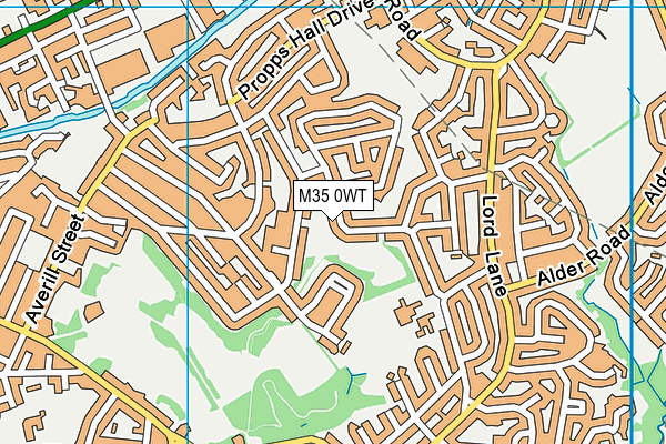 M35 0WT map - OS VectorMap District (Ordnance Survey)