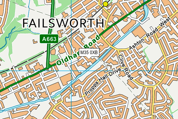 M35 0XB map - OS VectorMap District (Ordnance Survey)