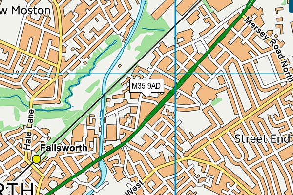 M35 9AD map - OS VectorMap District (Ordnance Survey)