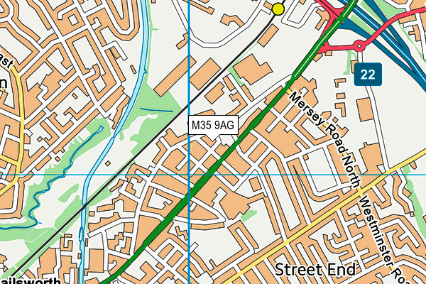 M35 9AG map - OS VectorMap District (Ordnance Survey)