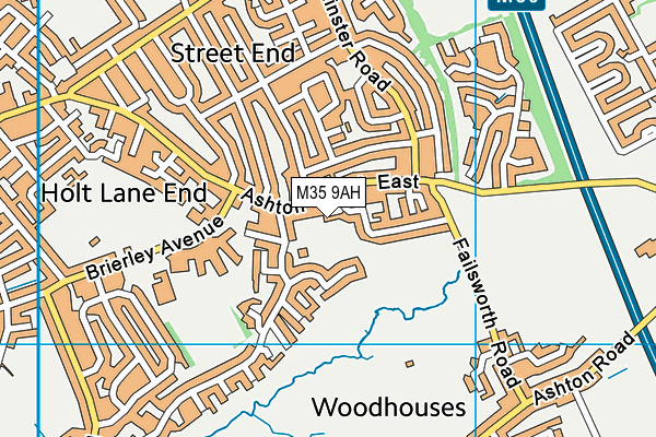 M35 9AH map - OS VectorMap District (Ordnance Survey)