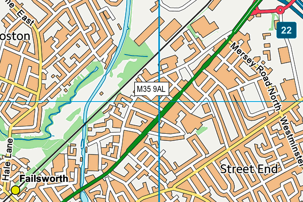 M35 9AL map - OS VectorMap District (Ordnance Survey)