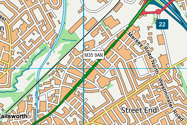 M35 9AN map - OS VectorMap District (Ordnance Survey)