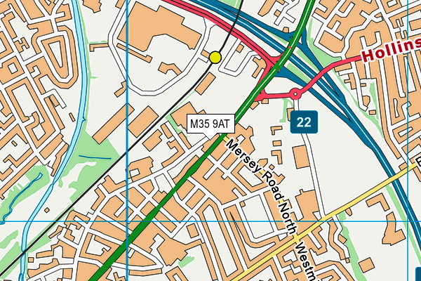 M35 9AT map - OS VectorMap District (Ordnance Survey)