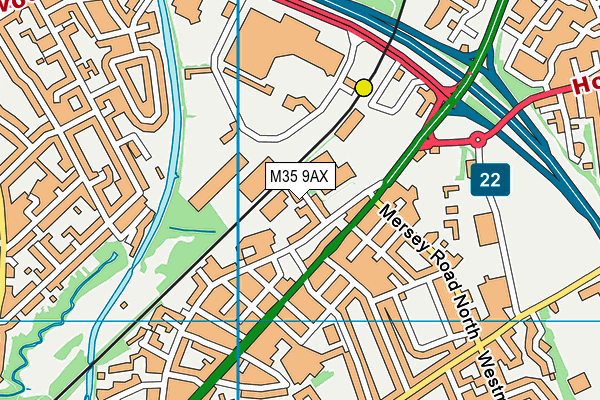 M35 9AX map - OS VectorMap District (Ordnance Survey)