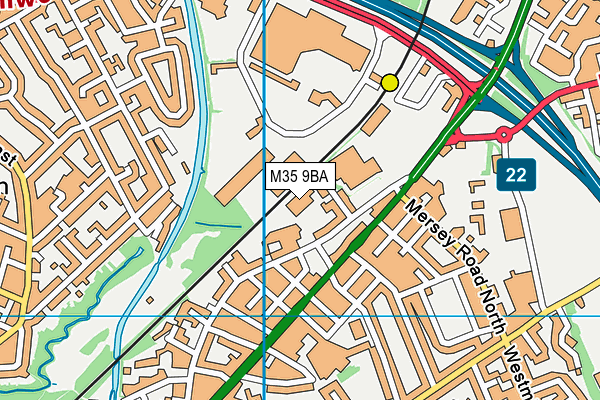 M35 9BA map - OS VectorMap District (Ordnance Survey)