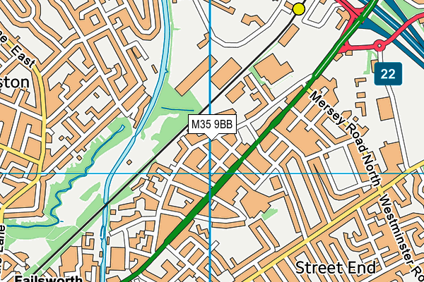 M35 9BB map - OS VectorMap District (Ordnance Survey)