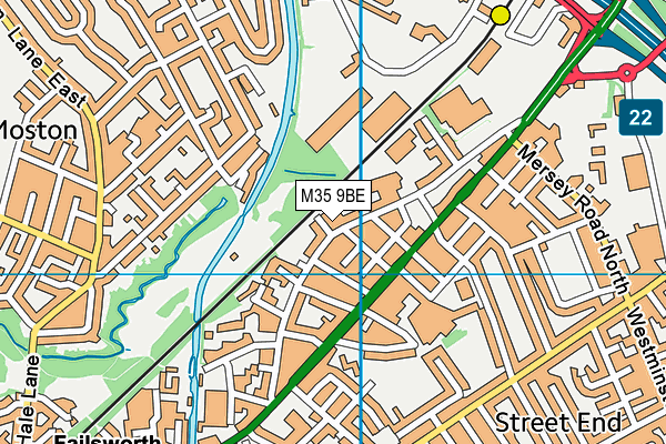 M35 9BE map - OS VectorMap District (Ordnance Survey)