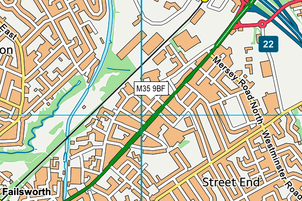 M35 9BF map - OS VectorMap District (Ordnance Survey)