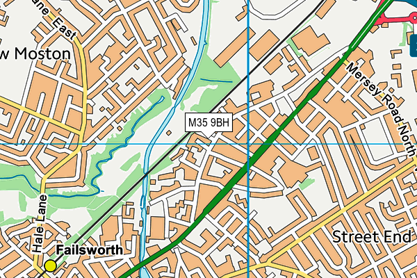 M35 9BH map - OS VectorMap District (Ordnance Survey)