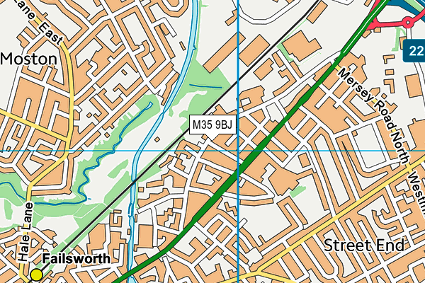 M35 9BJ map - OS VectorMap District (Ordnance Survey)