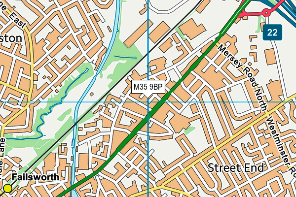 M35 9BP map - OS VectorMap District (Ordnance Survey)