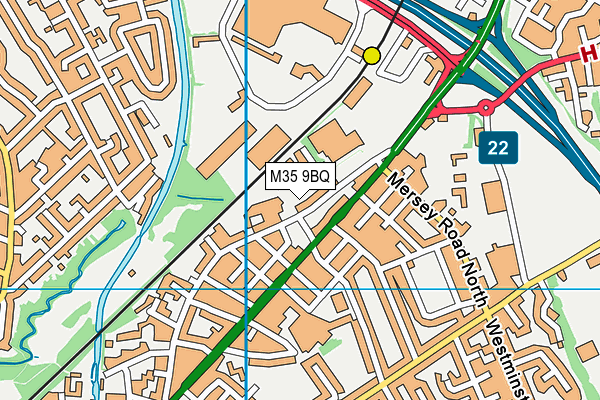 M35 9BQ map - OS VectorMap District (Ordnance Survey)