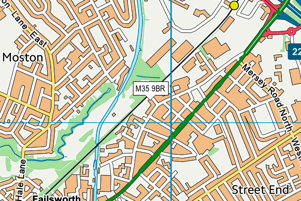 M35 9BR map - OS VectorMap District (Ordnance Survey)