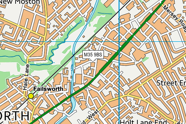 M35 9BS map - OS VectorMap District (Ordnance Survey)