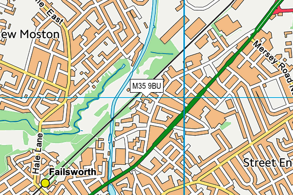 M35 9BU map - OS VectorMap District (Ordnance Survey)