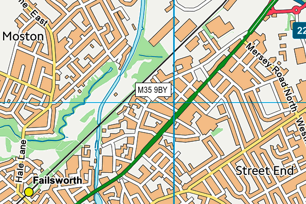 M35 9BY map - OS VectorMap District (Ordnance Survey)