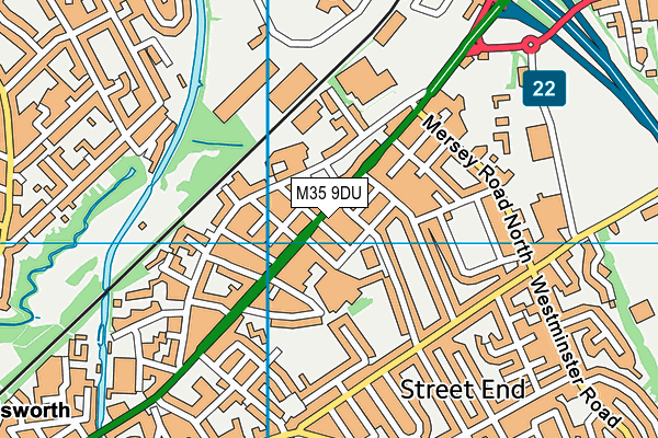 M35 9DU map - OS VectorMap District (Ordnance Survey)