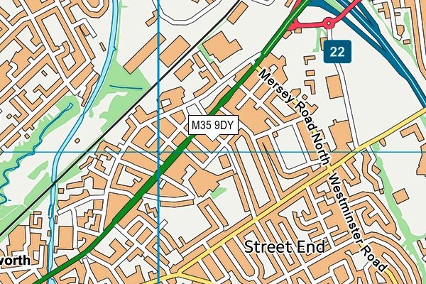 M35 9DY map - OS VectorMap District (Ordnance Survey)