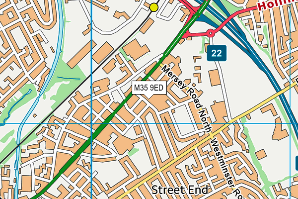 M35 9ED map - OS VectorMap District (Ordnance Survey)