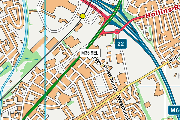 M35 9EL map - OS VectorMap District (Ordnance Survey)