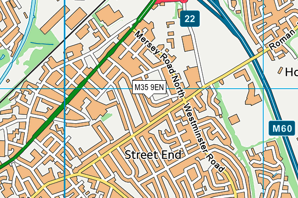 M35 9EN map - OS VectorMap District (Ordnance Survey)