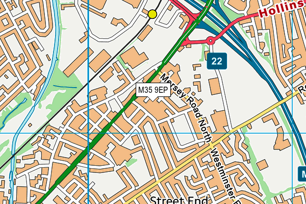 M35 9EP map - OS VectorMap District (Ordnance Survey)