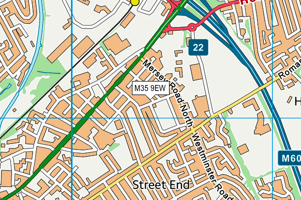 M35 9EW map - OS VectorMap District (Ordnance Survey)