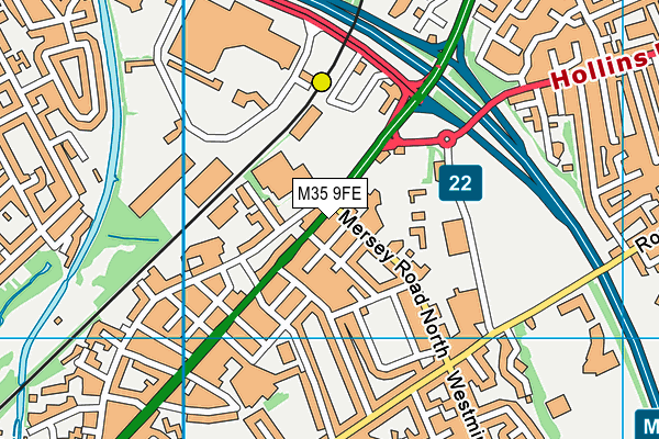 M35 9FE map - OS VectorMap District (Ordnance Survey)