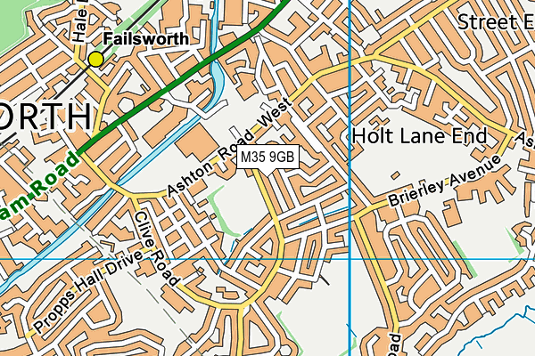 Lord Lane Field map (M35 9GB) - OS VectorMap District (Ordnance Survey)