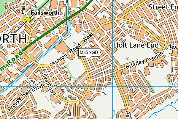 M35 9GD map - OS VectorMap District (Ordnance Survey)