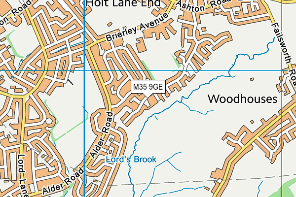 M35 9GE map - OS VectorMap District (Ordnance Survey)