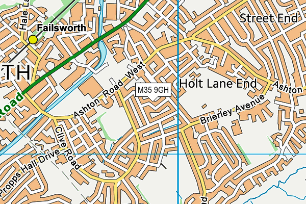 M35 9GH map - OS VectorMap District (Ordnance Survey)