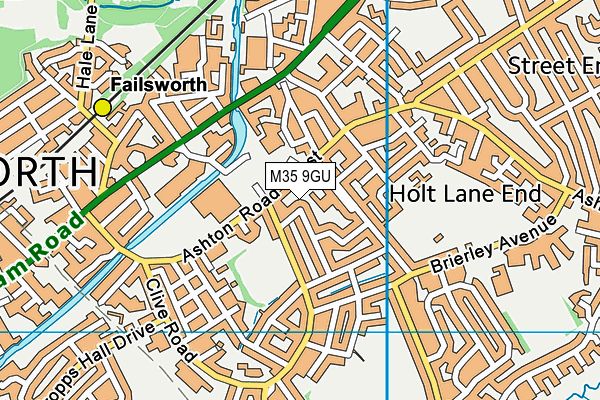 M35 9GU map - OS VectorMap District (Ordnance Survey)