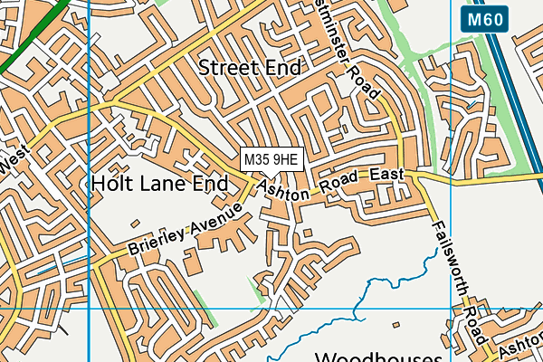 M35 9HE map - OS VectorMap District (Ordnance Survey)