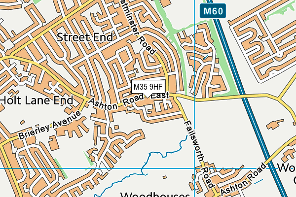 M35 9HF map - OS VectorMap District (Ordnance Survey)