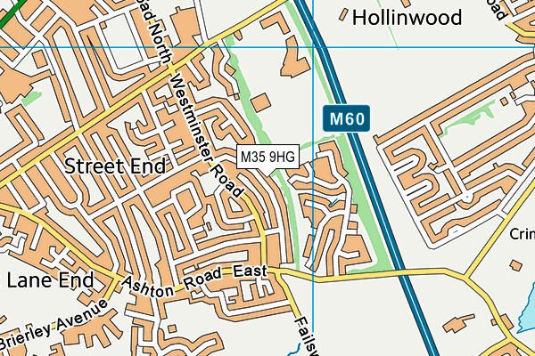 M35 9HG map - OS VectorMap District (Ordnance Survey)