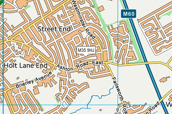 M35 9HJ map - OS VectorMap District (Ordnance Survey)